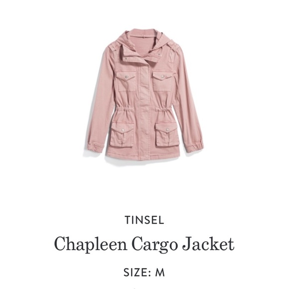 Tinsel Chapleen Cargo Jacket In Blush 